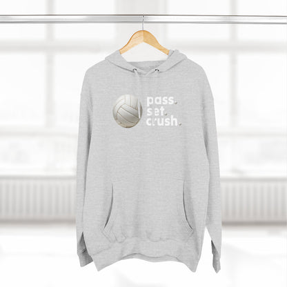 Pass. Set. Crush. Volleyball Hoodie