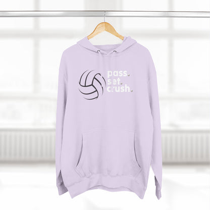 Pass. Set. Crush. Volleyball Hoodie