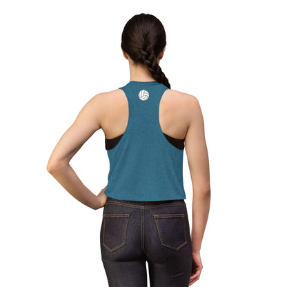 Women's Volleyball Crop Tank - Heather Deep Teal