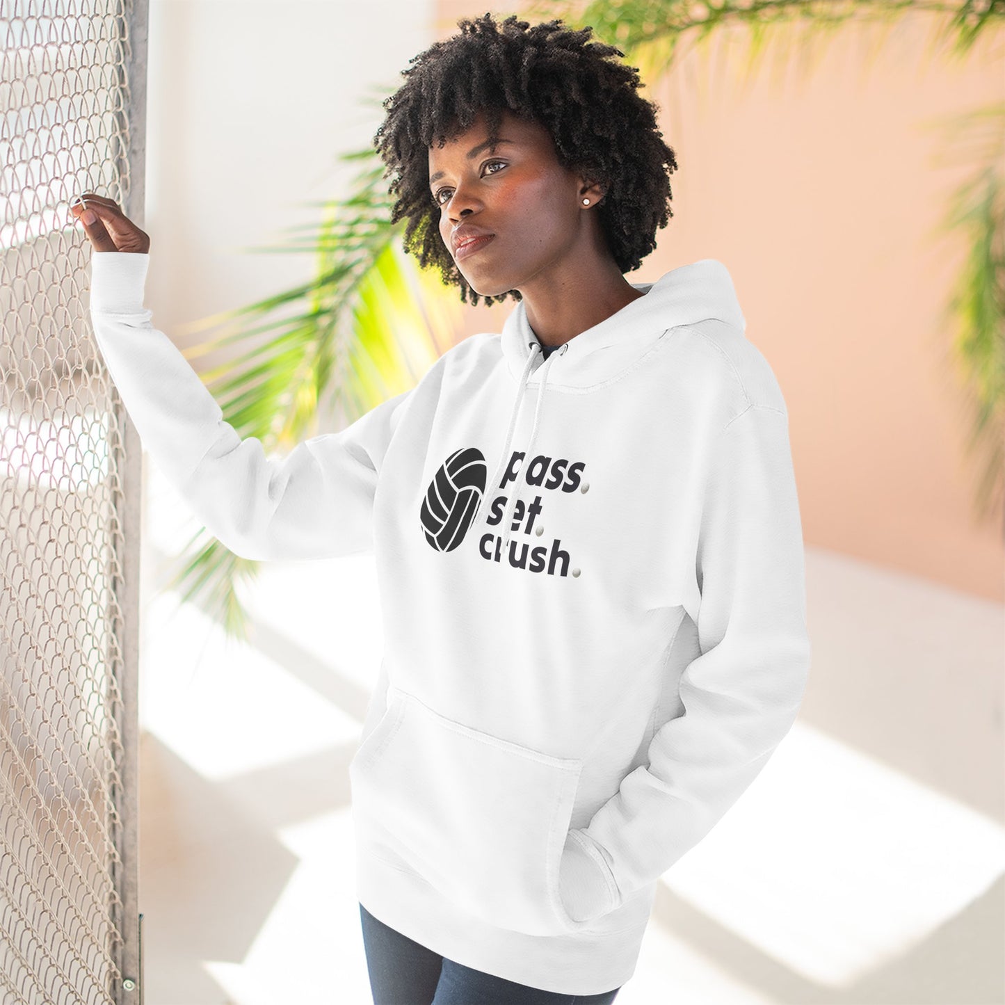 Pass. Set. Crush. Volleyball Hoodie