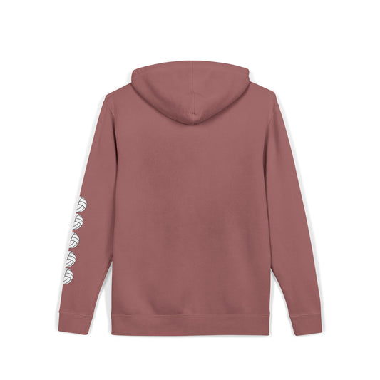 Cozy Volleyball Hoodie - Maroon