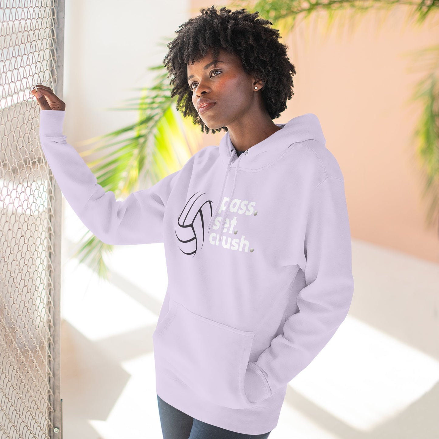 Pass. Set. Crush. Volleyball Hoodie