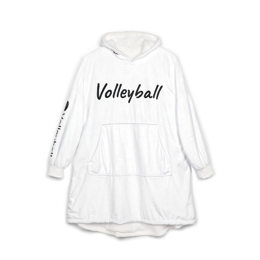 White Volleyball Hooded Blanket - Cozy Team Spirit Pullover